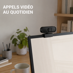 Webcam USB 1080p avec Cache de Confidentialité