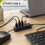Hub USB-A à 4 Ports