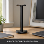 Support de Casque de Bureau avec Base Antidérapante