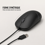 Souris USB Filaire Ambidextre 3 Boutons