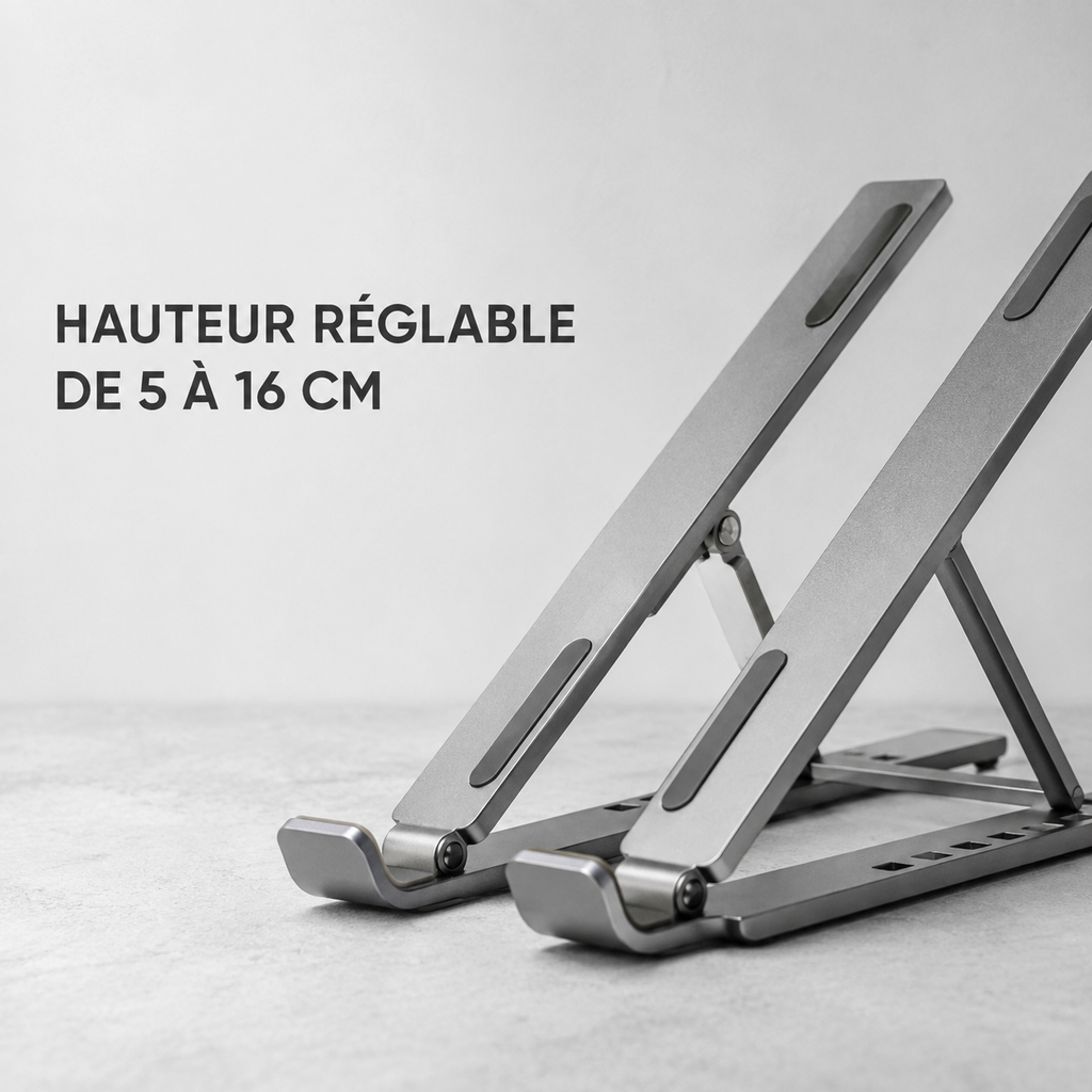 Support Réglable pour Ordinateur Portable en Aluminium
