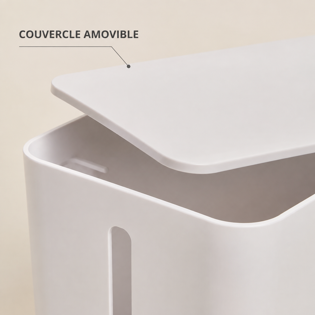 Boîte de Rangement pour Câbles avec Couvercle