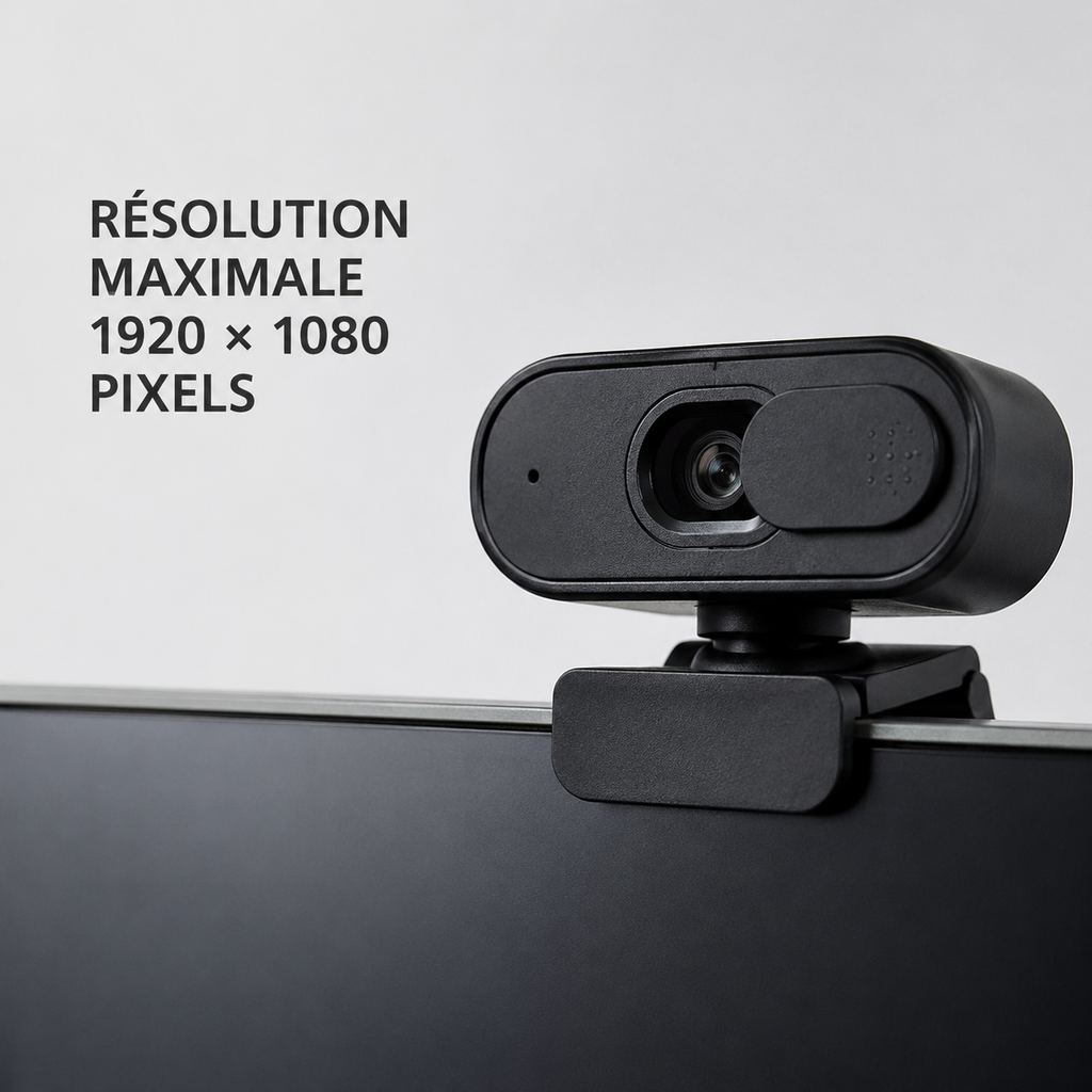 Webcam USB 1080p avec Cache de Confidentialité