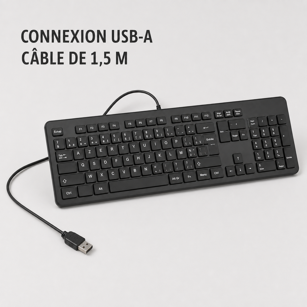 Clavier Filaire AZERTY Compact USB