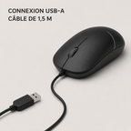 Souris USB Filaire Ambidextre 3 Boutons