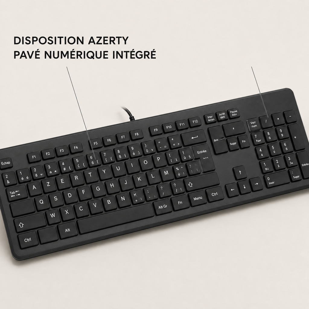 Clavier Filaire AZERTY Compact USB