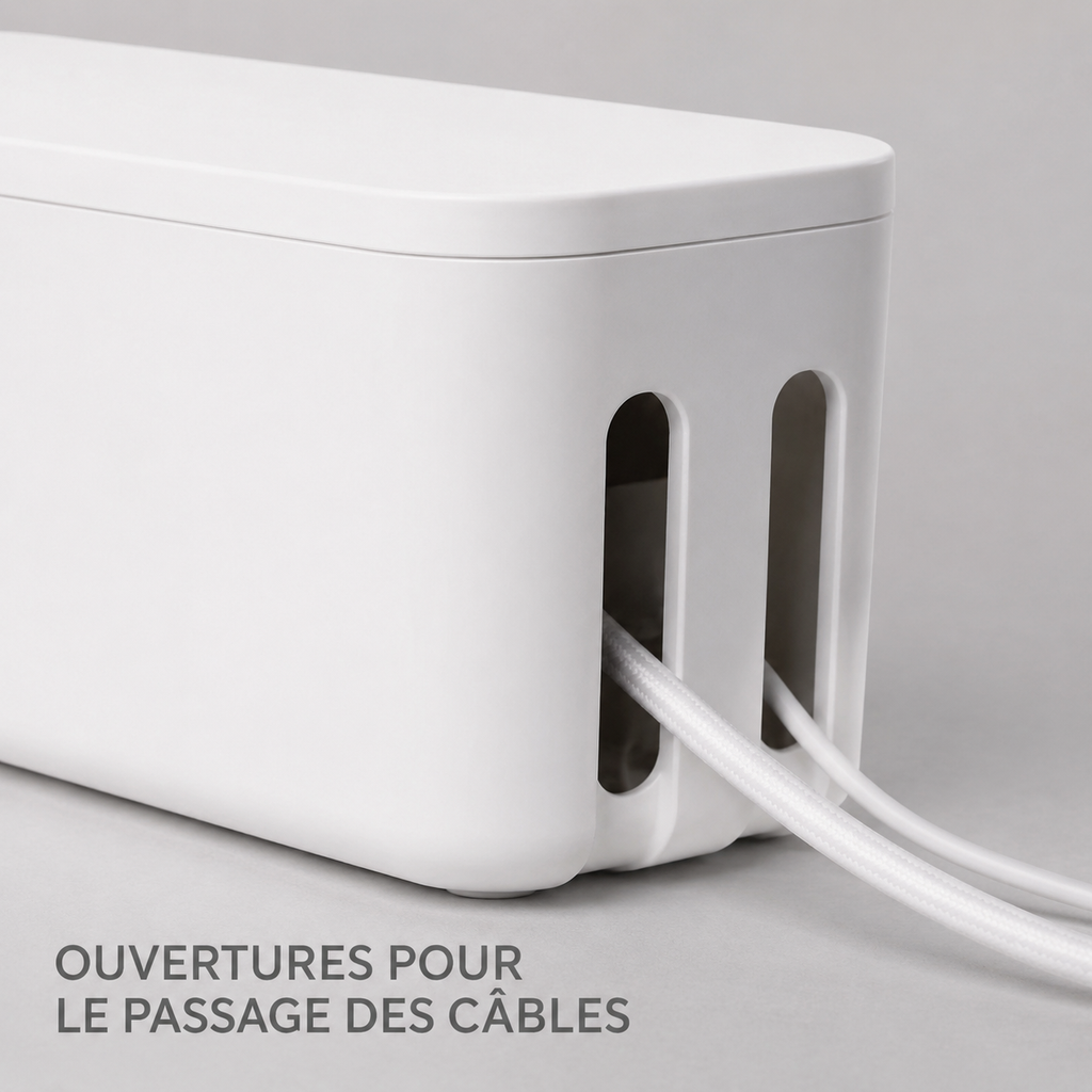 Boîte de Rangement pour Câbles avec Couvercle