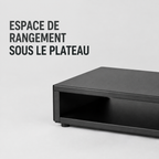 Rehausseur d’Écran en Métal avec Plateau de Rangement