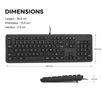 Clavier Filaire AZERTY Compact USB