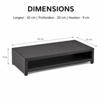 Rehausseur d’Écran en Métal avec Plateau de Rangement