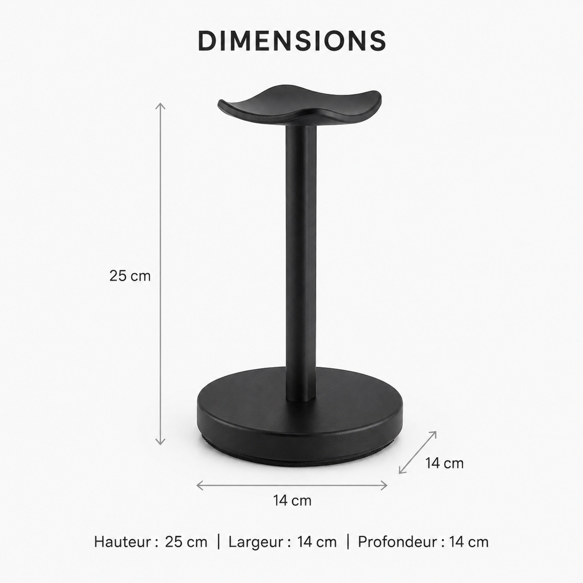 Support de Casque de Bureau avec Base Antidérapante