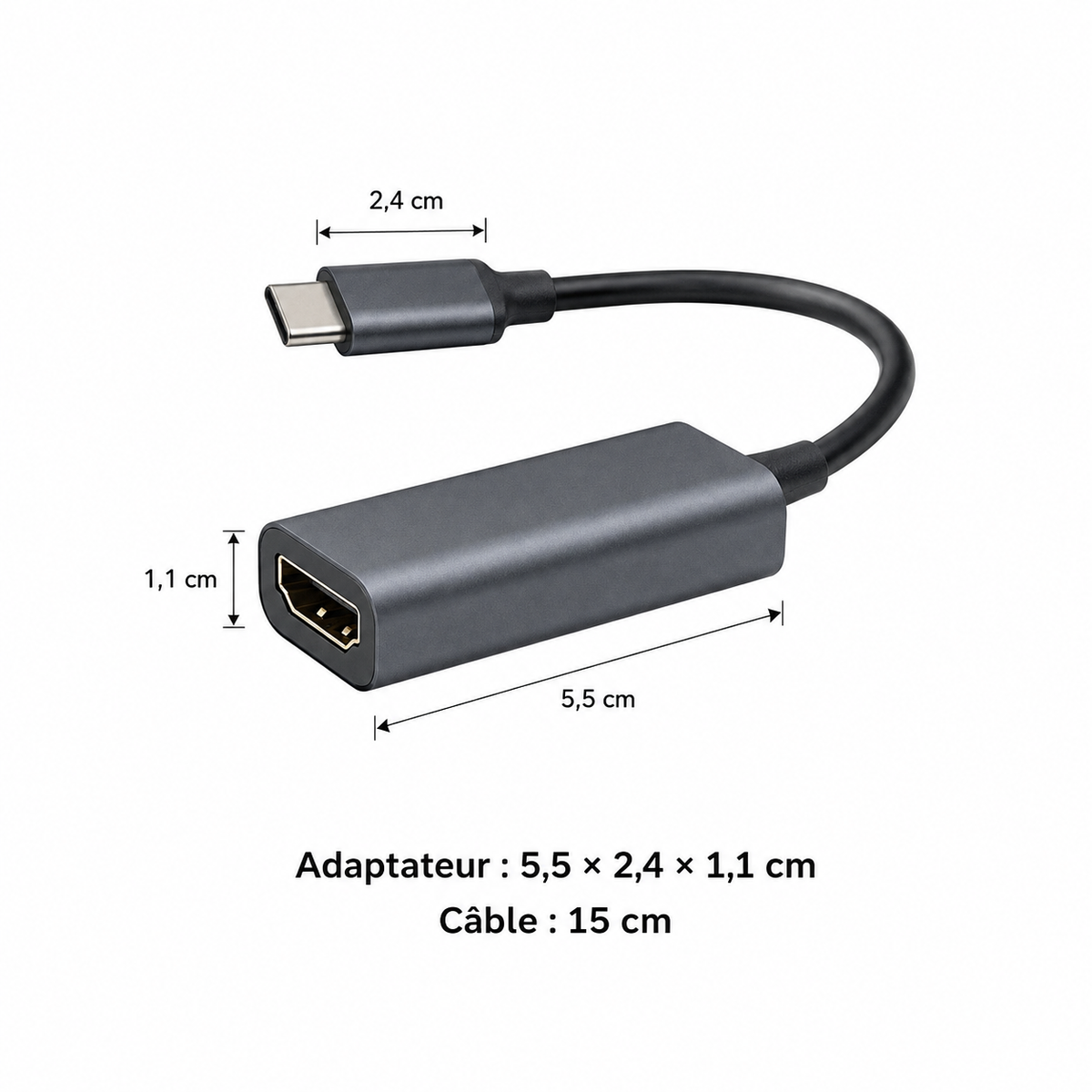 Adaptateur USB-C vers HDMI 4K