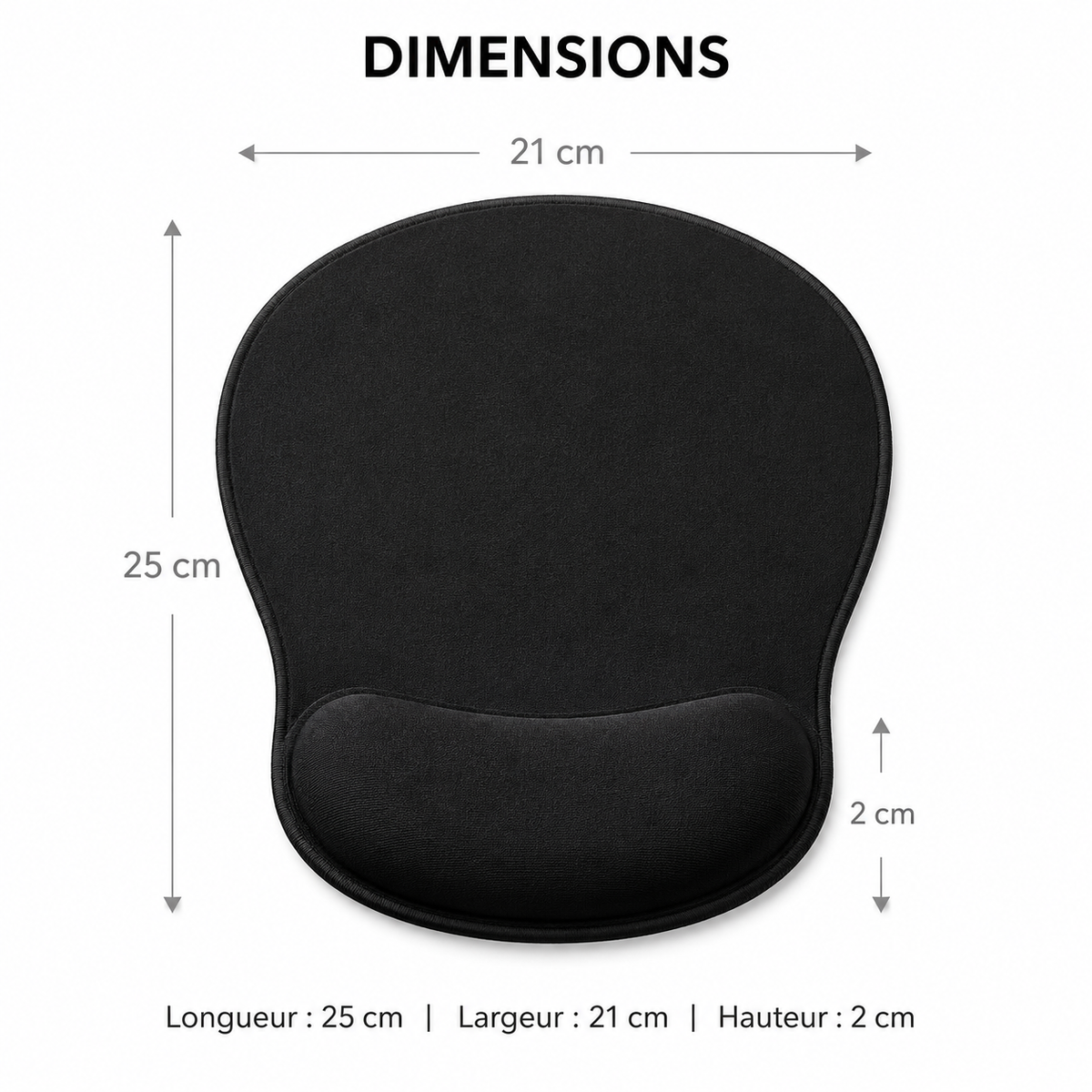 Tapis de Souris avec Repose-Poignet en Mousse