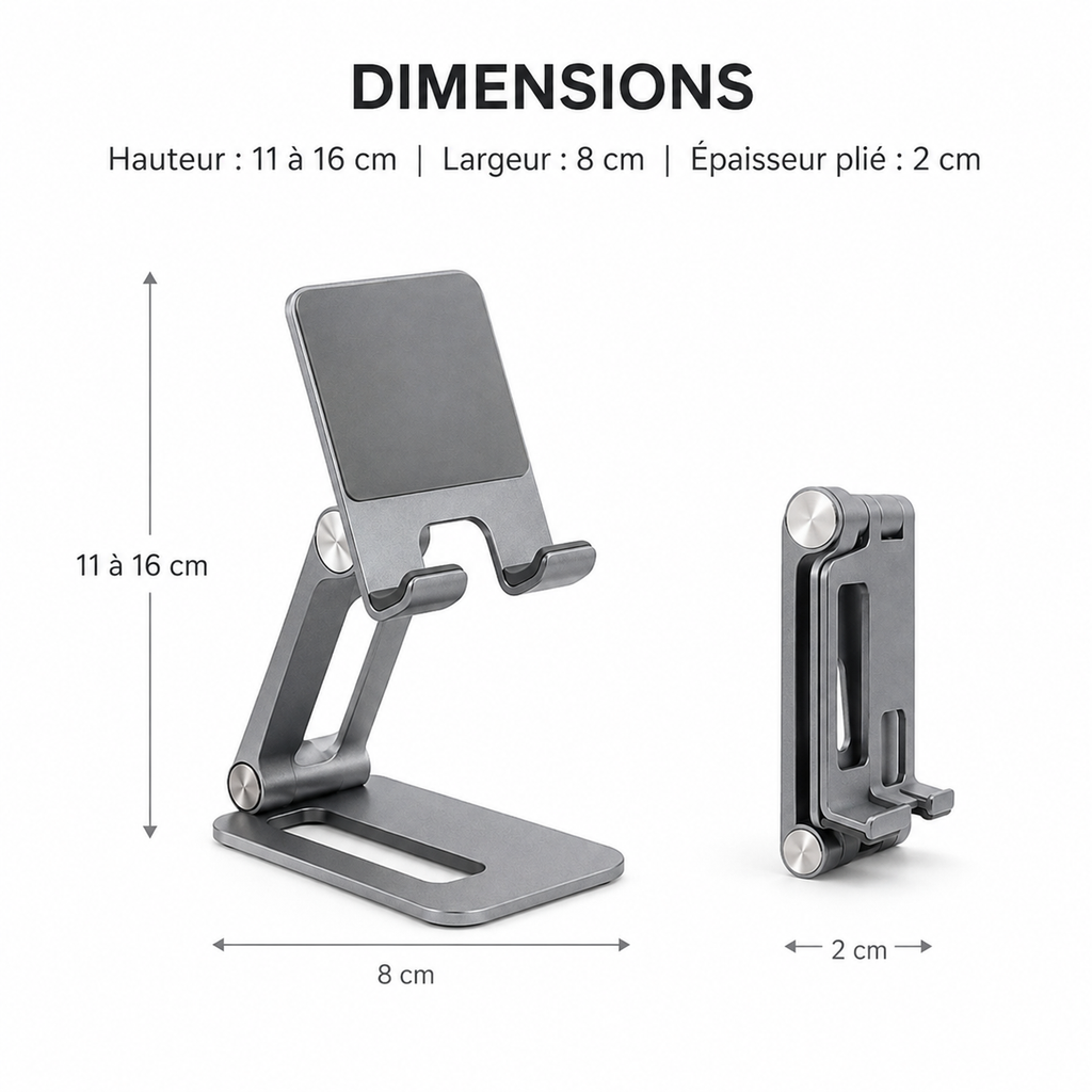 Support Pliable pour Tablette et Smartphone