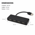 Hub USB-A à 4 Ports