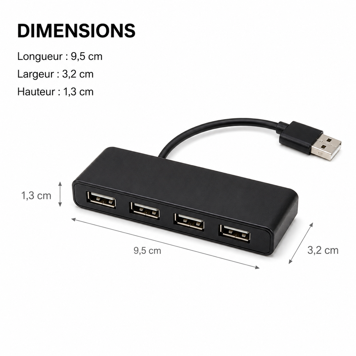 Hub USB-A à 4 Ports