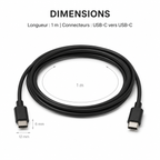 Câble USB-C vers USB-C 1 m