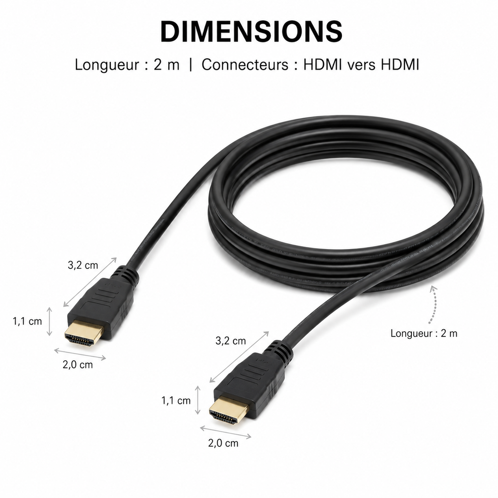 Câble HDMI 2 m