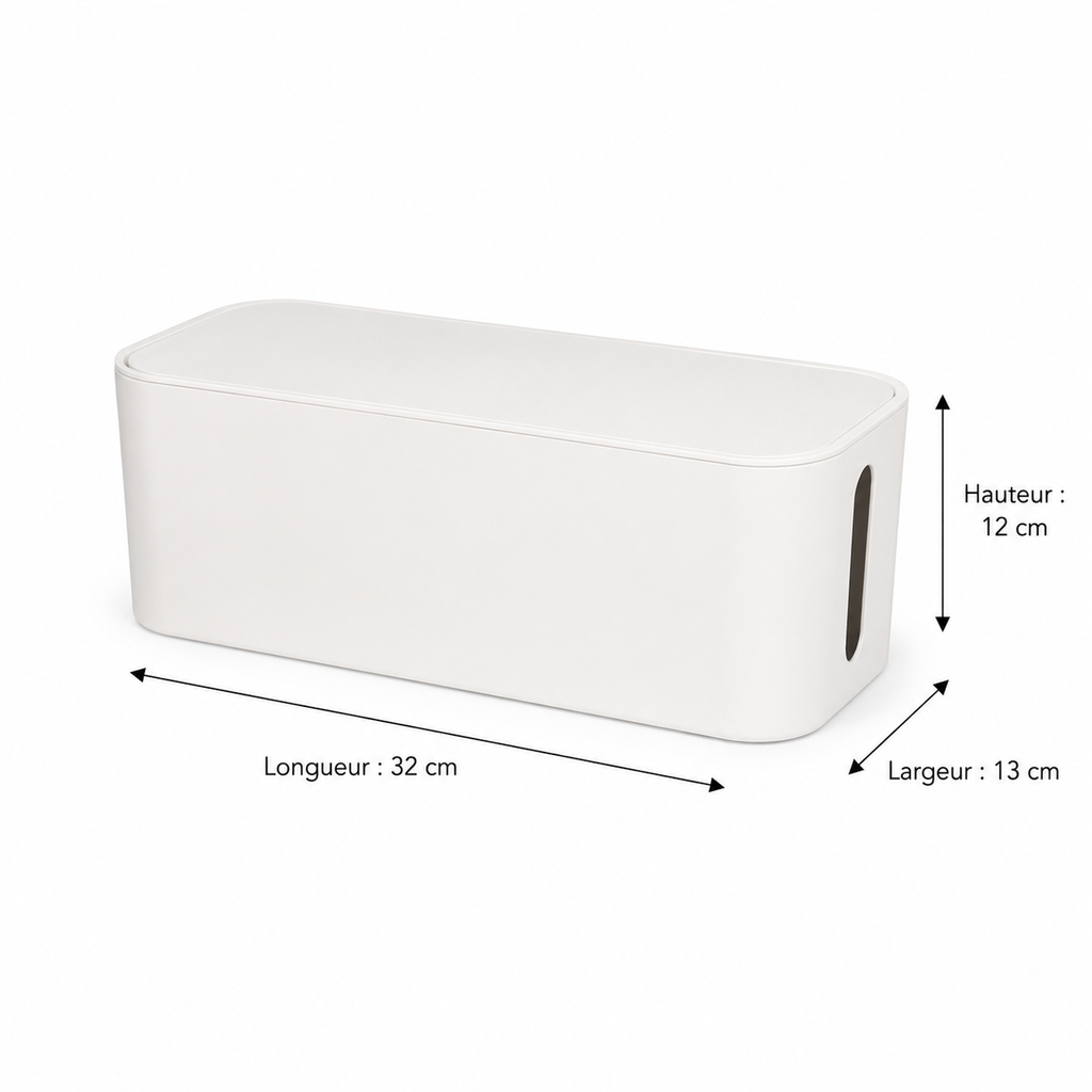 Boîte de Rangement pour Câbles avec Couvercle