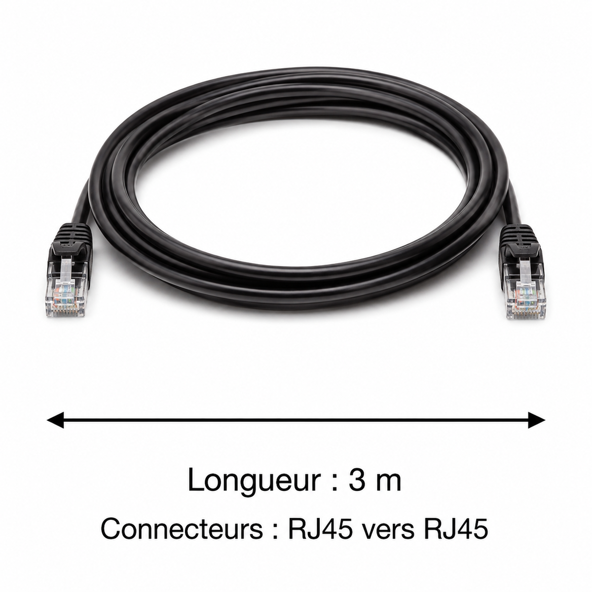 Câble Réseau Ethernet RJ45 Catégorie 6 – 3 m