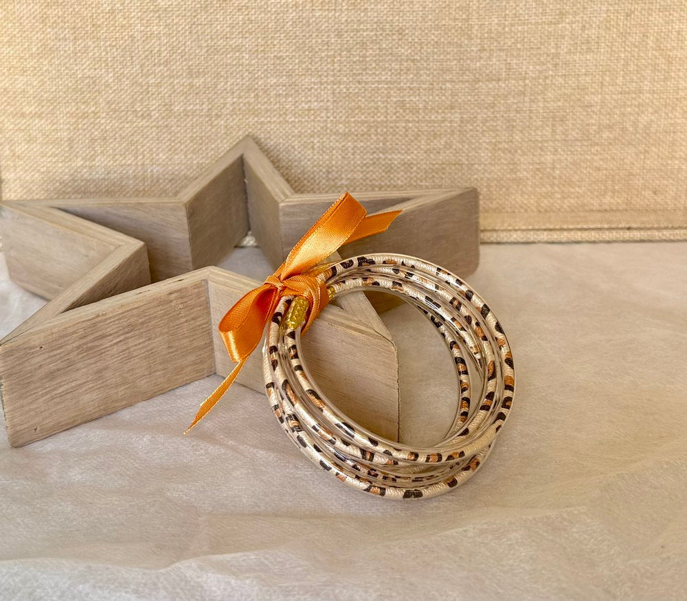 Bracelet Jonc Léo camel